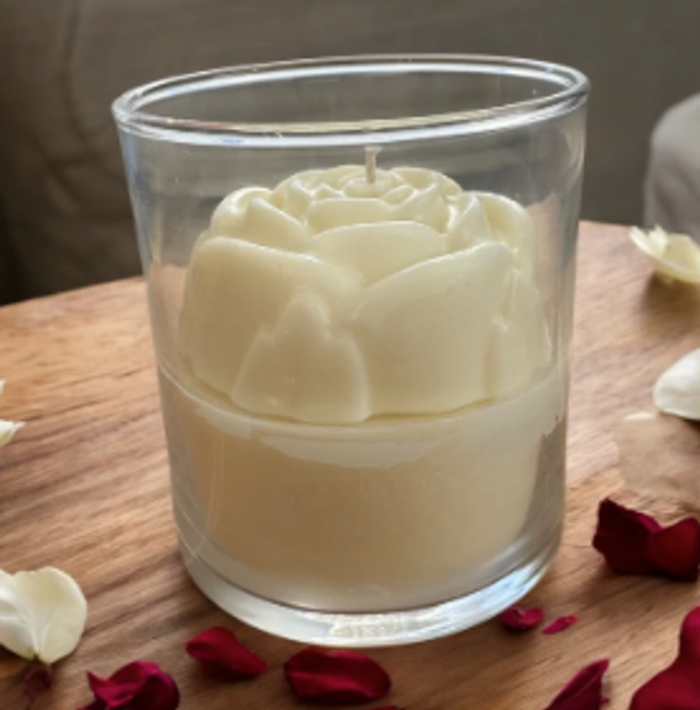 3D Bohemian Rose Soy Candle